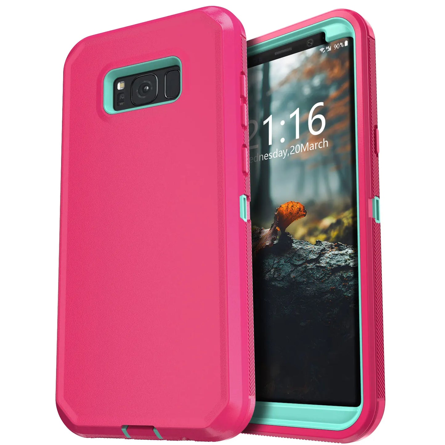 For Samsung Galaxy S8 S8 Plus Rugged Phone Case Shockproof Cover And 2pcs Tempered Glass Screen Protectors Case Friendly Clear