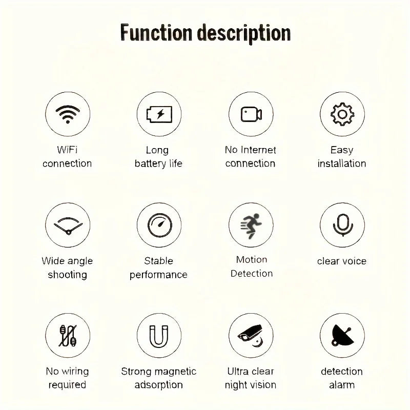 Xiaomi X10 Mini WiFi Camera – 1080P HD, Motion Detection, Night Vision, Black