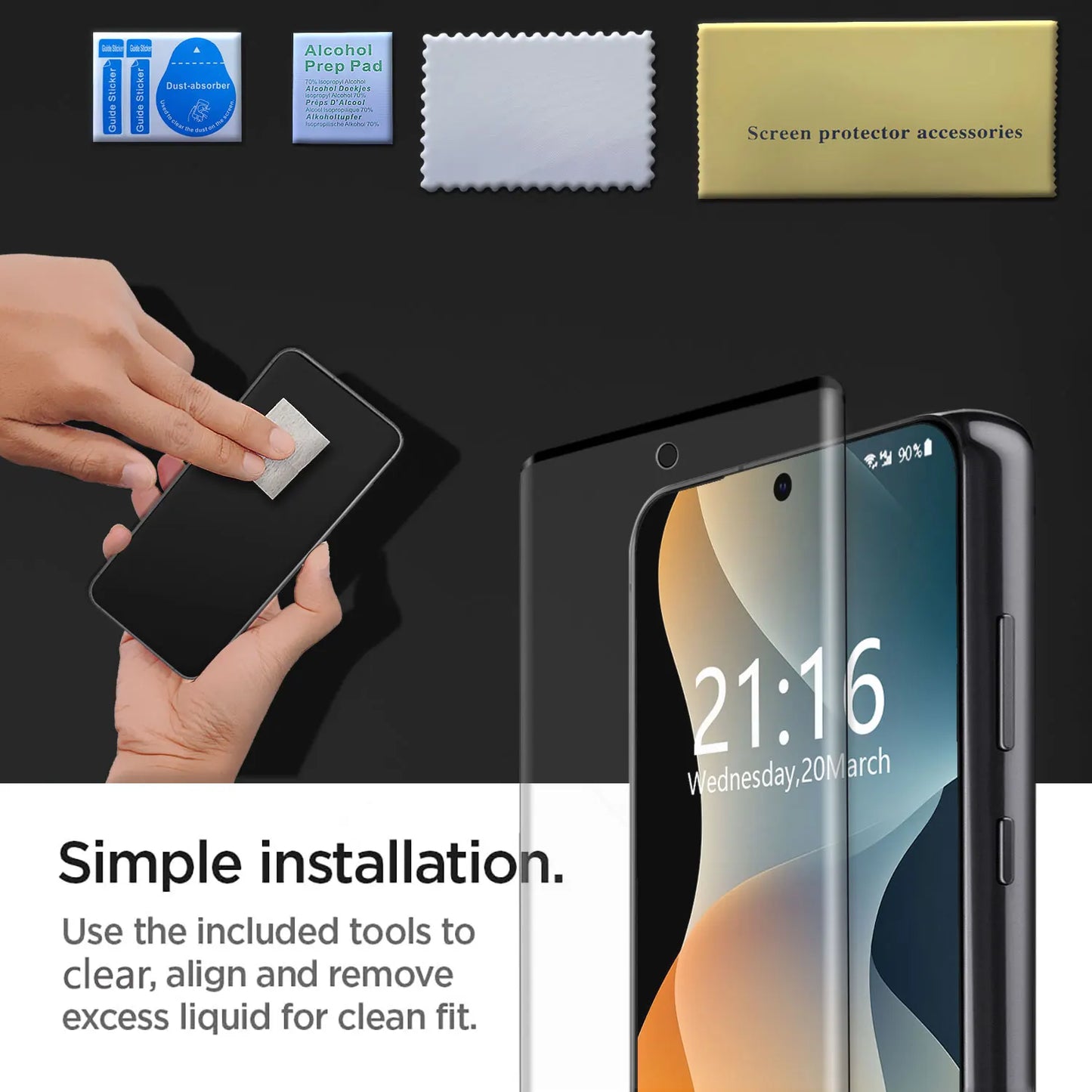 For Samsung Galaxy S23 S23 Plus S23 Ultra Crystal Clear Phone Case Shockproof Cover And 2pcs Tempered Glass Screen Protectors