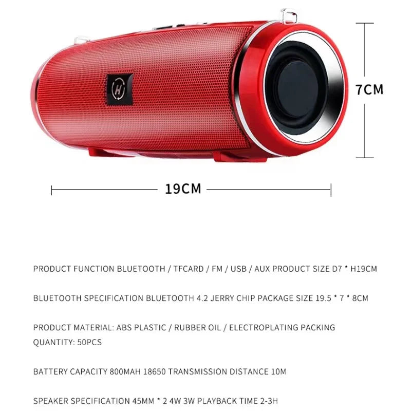 Bluetooth Speaker – Portable 200W, IPX7 Waterproof, Subwoofer, FM Radio