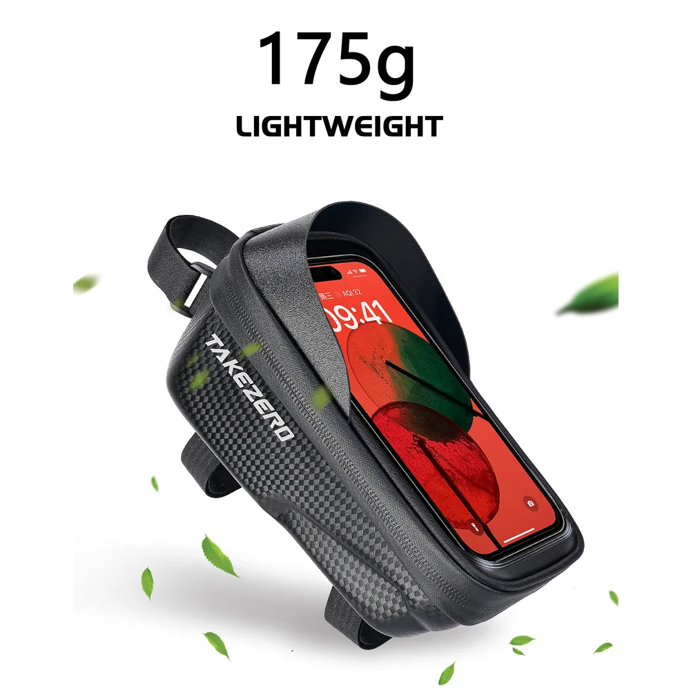 Touch Screen Bicycle Frame Top Tube Bag Light Barrier Waterproof Bike Pouch Phone Case Hard Shell Case Cycling Accessories