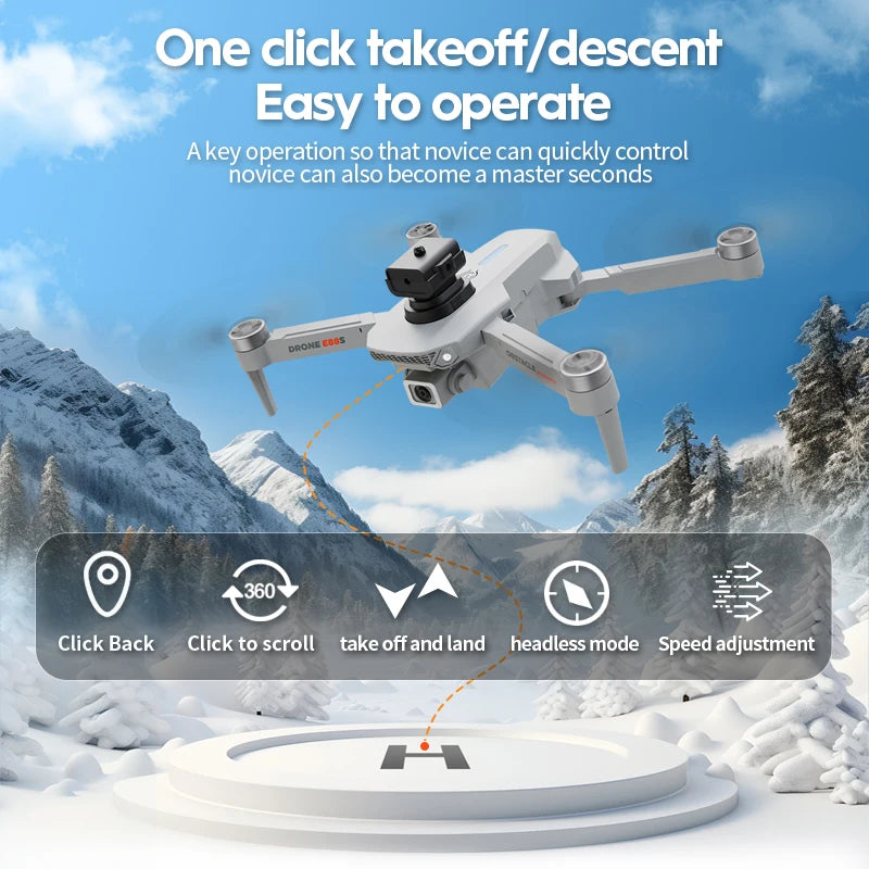 Mini Drone E88S 4k HD Dual Camera Foldable 360° Obstacle Avoidance WIFI FPV Brushless Quadcopter Helicopter Kids Toys Tarmac Pad