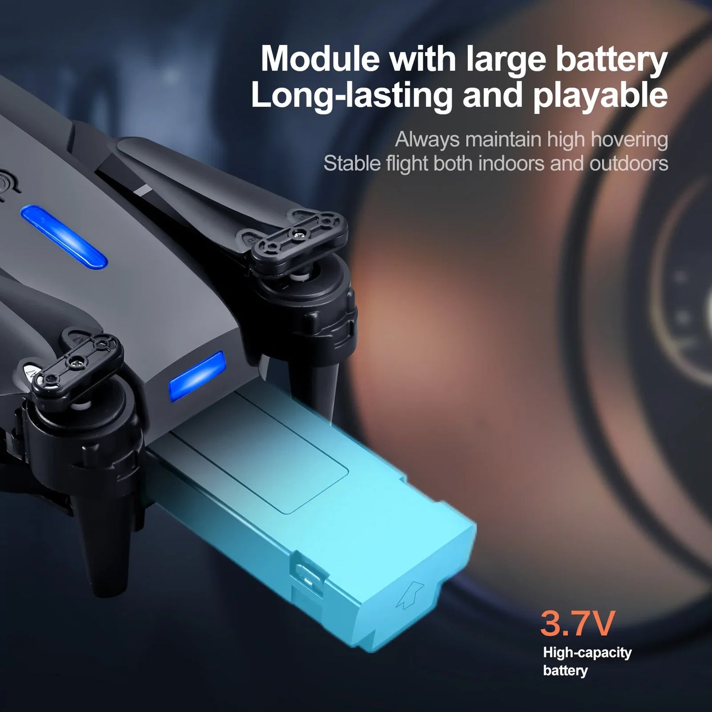 Black E88E99 GT Lighting Big Screen Control Mini Drone Dual Camera Optical Flow Fixed Height HD Aerial Photography Quadcopter