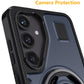 For Samsung Galaxy S25 S25 Plus S25 Ultra 5G Phone Case Hybrid Shockproof Double Ring Kickstand Rugged Cover Blue