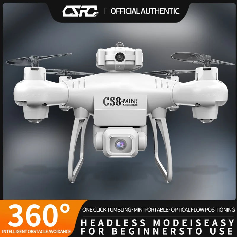 CS8 MINI FPV Drone – 4K HD Dual Cam, Obstacle Avoidance, Beginner, Black