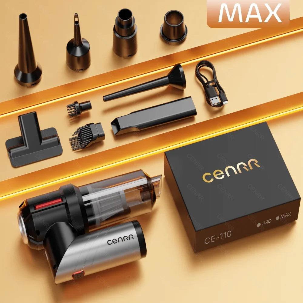 CENRR Car Vacuum Cleaner - High Pressure, Cordless, Mini Handheld Vac