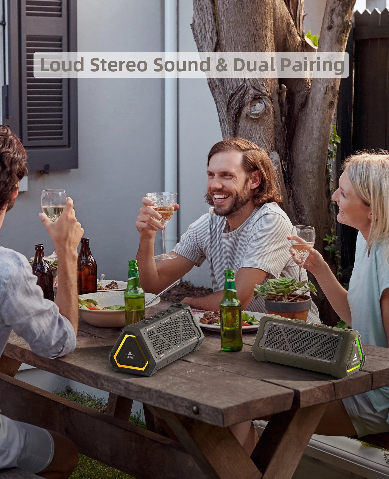 MLOVE P3 Bluetooth Speaker – Outdoor, 40W, RGB Light, Stereo Sound