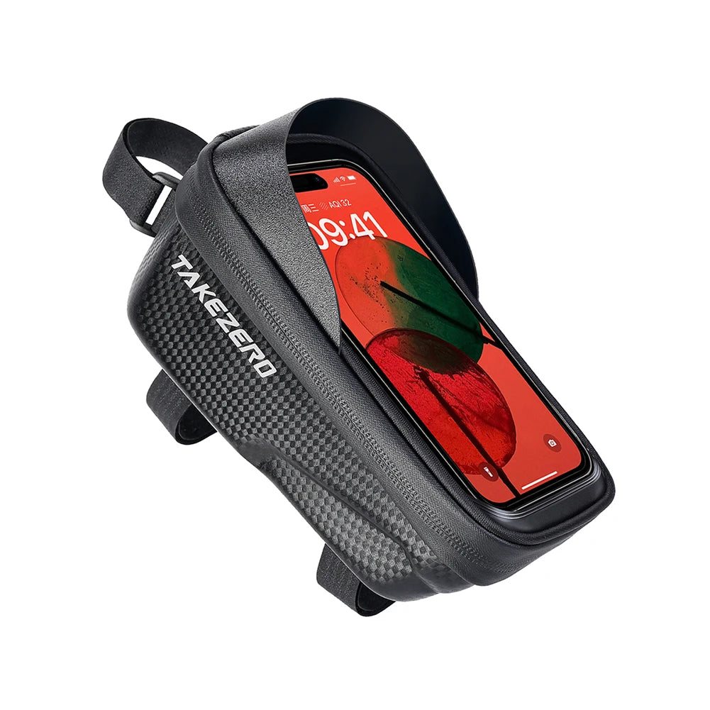 Touch Screen Bicycle Frame Top Tube Bag Light Barrier Waterproof Bike Pouch Phone Case Hard Shell Case Cycling Accessories