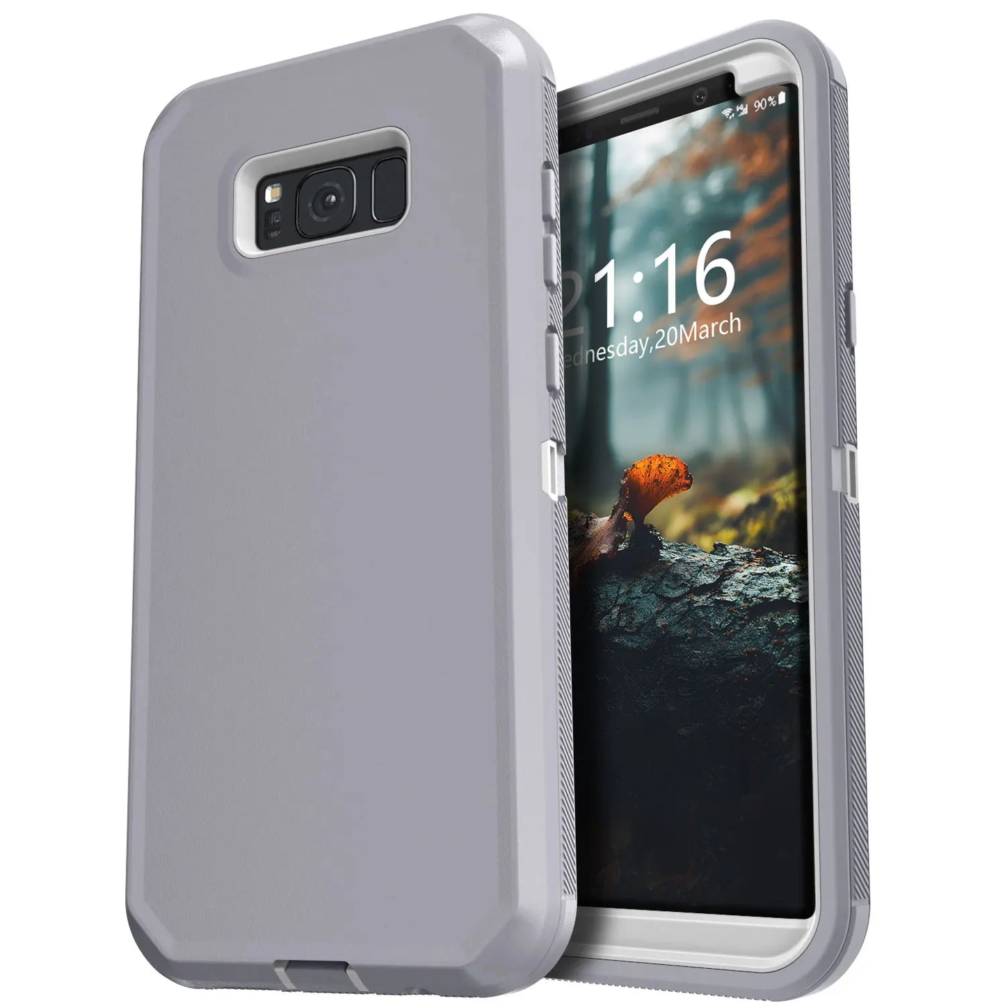 For Samsung Galaxy S8 S8 Plus Rugged Phone Case Shockproof Cover And 2pcs Tempered Glass Screen Protectors Case Friendly Clear
