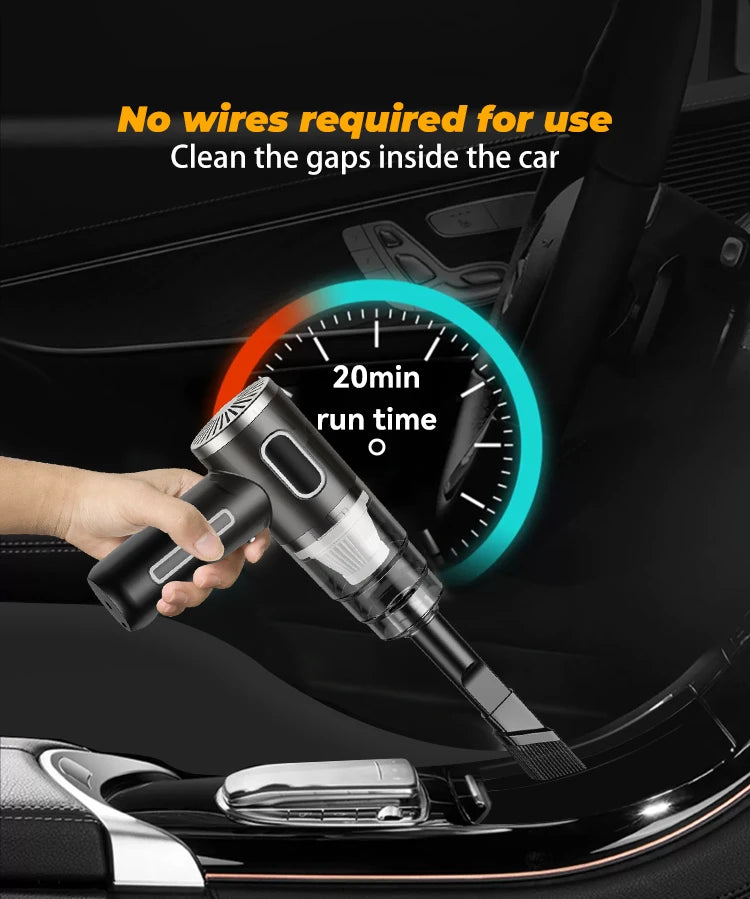 BELIBUY Vacuum Cleaner – Car, Portable Wireless, Mini Powerful Cleaner