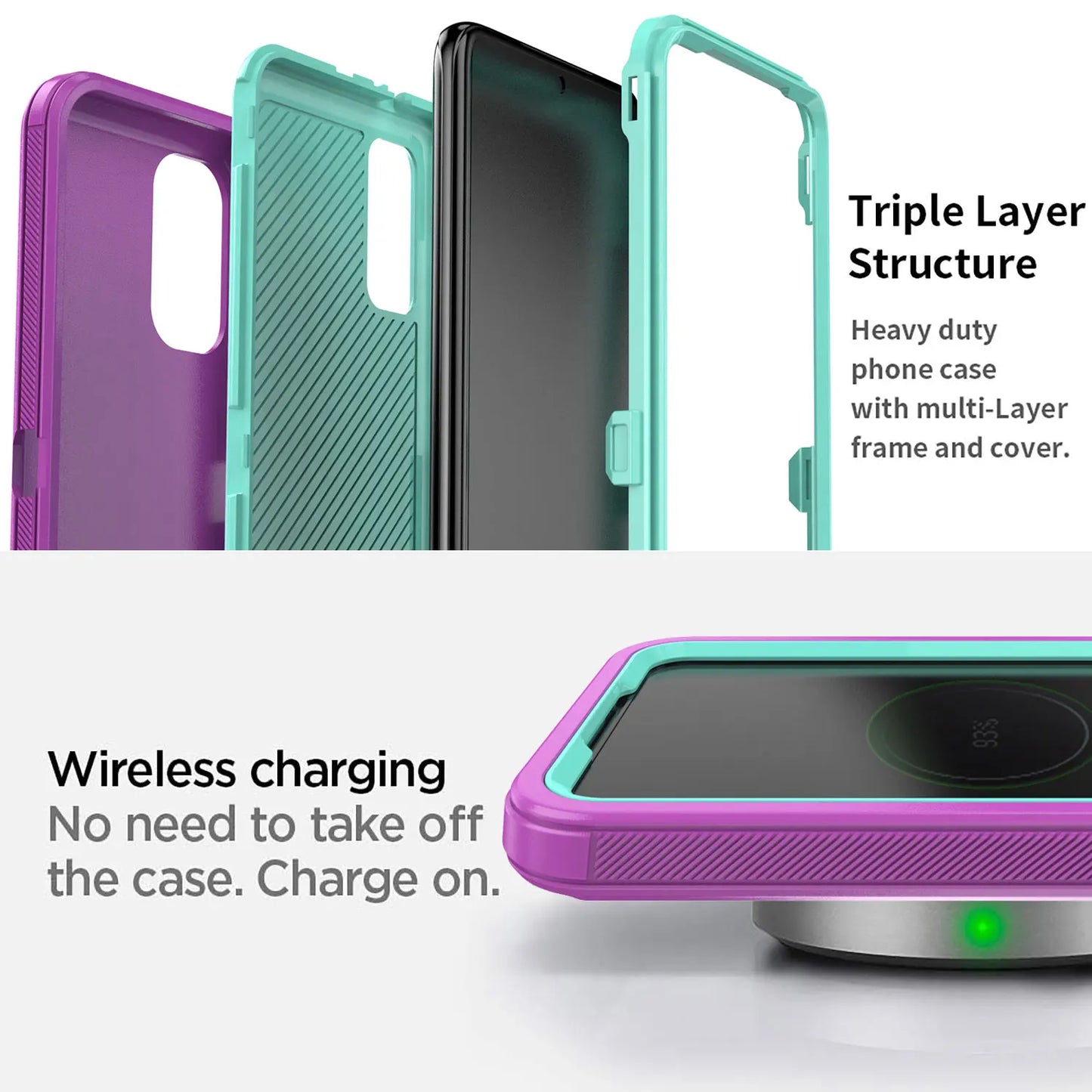 For Samsung Galaxy S20 S20 Plus S20 Ultra S20 FE 5G Shockproof Phone Case Slim Rugged Heavy Duty Protective Cover With Belt Clip