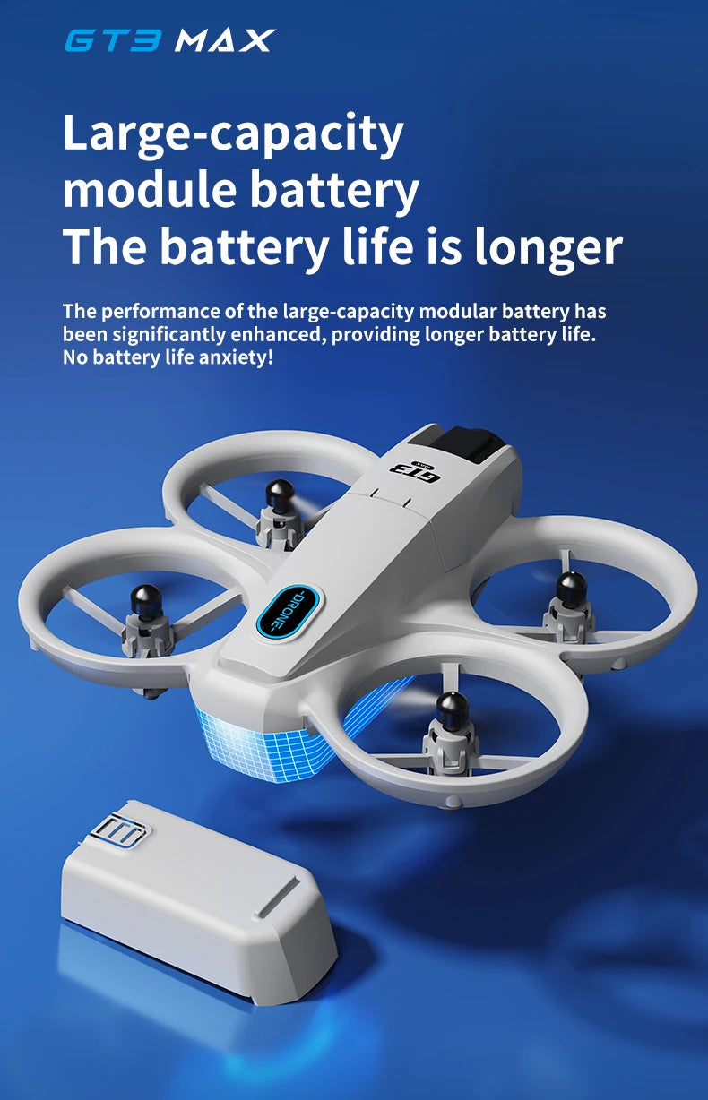 2025 NEW GT3 MAX Mini With LED Foldable Drones GPS 8K HD Dual Camera Brushless Motor Obstacle Avoidance RC Quadcopter Toys Gifts