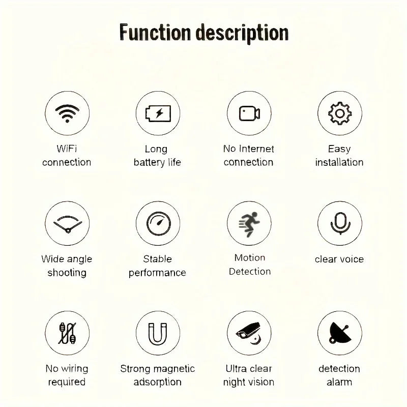 Xiaomi X10 Mini WiFi Camera – 1080P HD, Motion Detection, Night Vision, Black