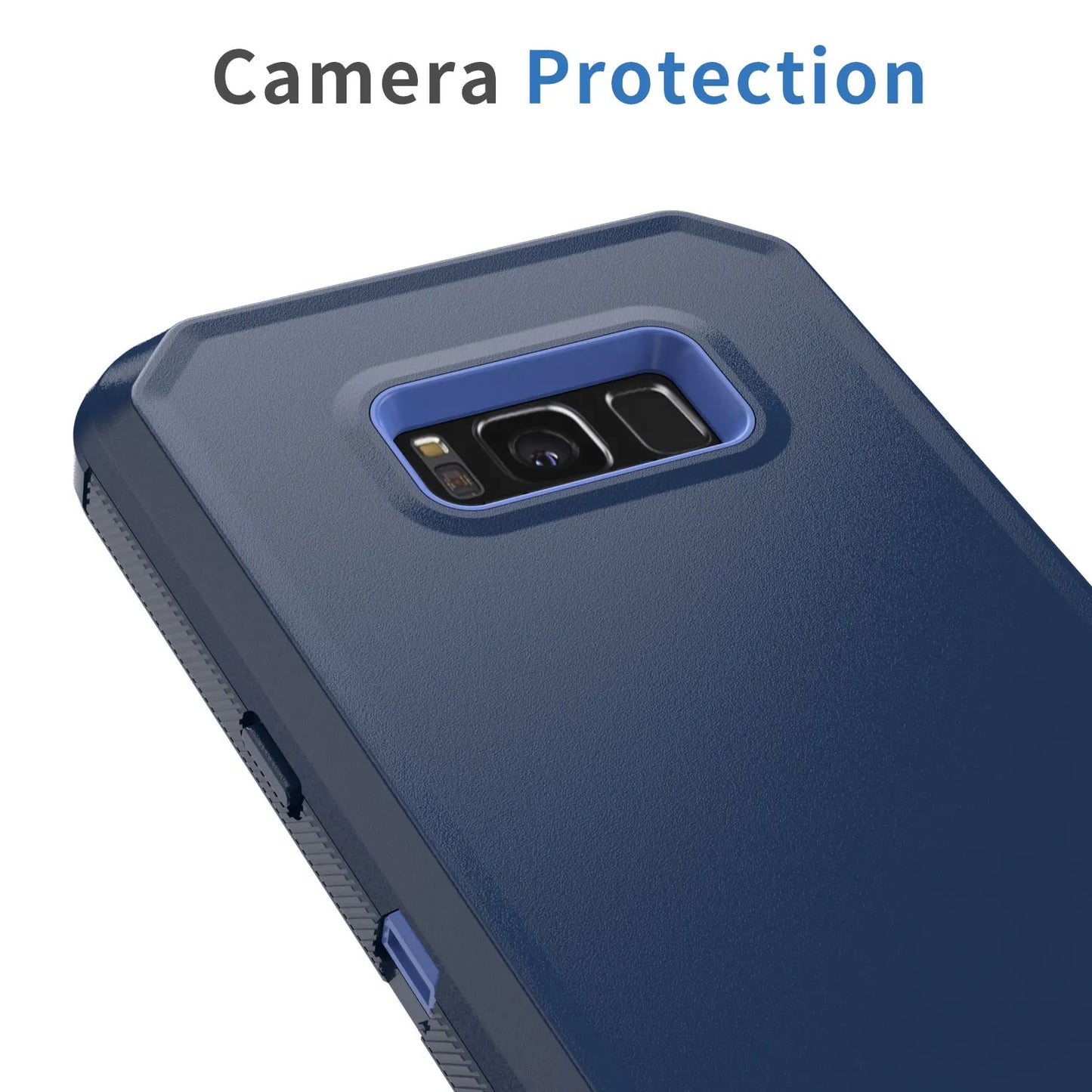 For Samsung Galaxy S8 S8 Plus Rugged Phone Case Shockproof Cover And 2pcs Tempered Glass Screen Protectors Case Friendly Clear