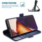 Blue For Samsung Galaxy Note 20 Ultra 5G Protective Phone Case Card Holder Slots Wallet Magnetic Flip Kickstand Leather Cover