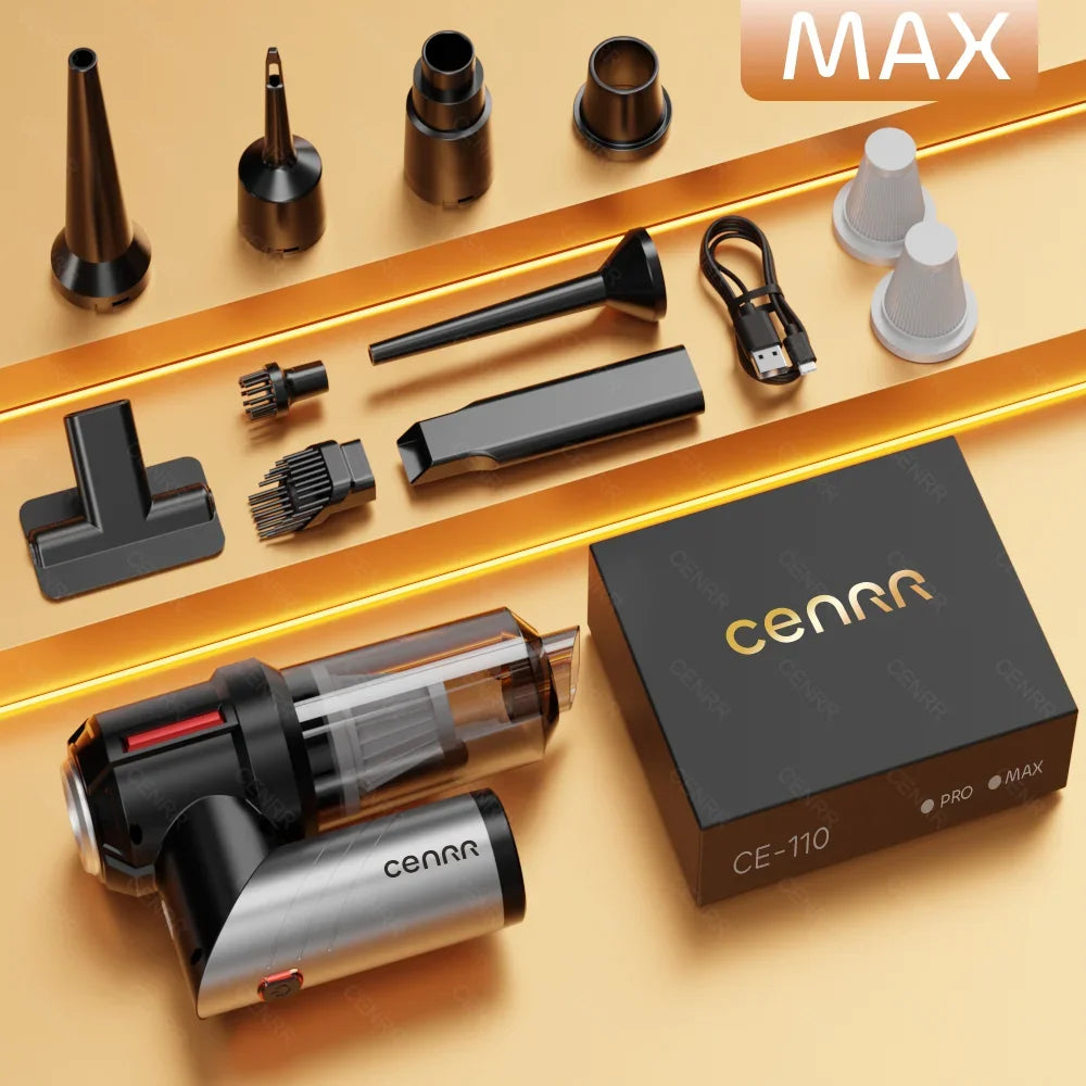CENRR Car Vacuum Cleaner - High Pressure, Cordless, Mini Handheld Vac