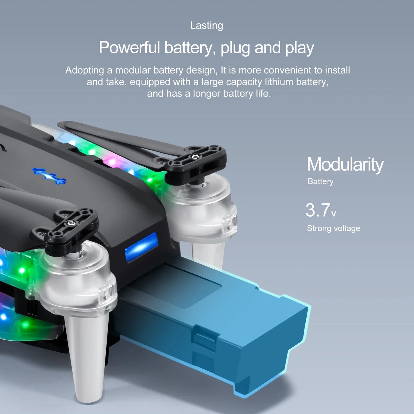 Black E88E99 GT Lighting Big Screen Control Mini Drone Dual Camera Optical Flow Fixed Height HD Aerial Photography Quadcopter
