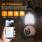 8MP E27 Bulb Camera - WiFi PTZ, 10X Zoom, AI Tracking, Night Vision