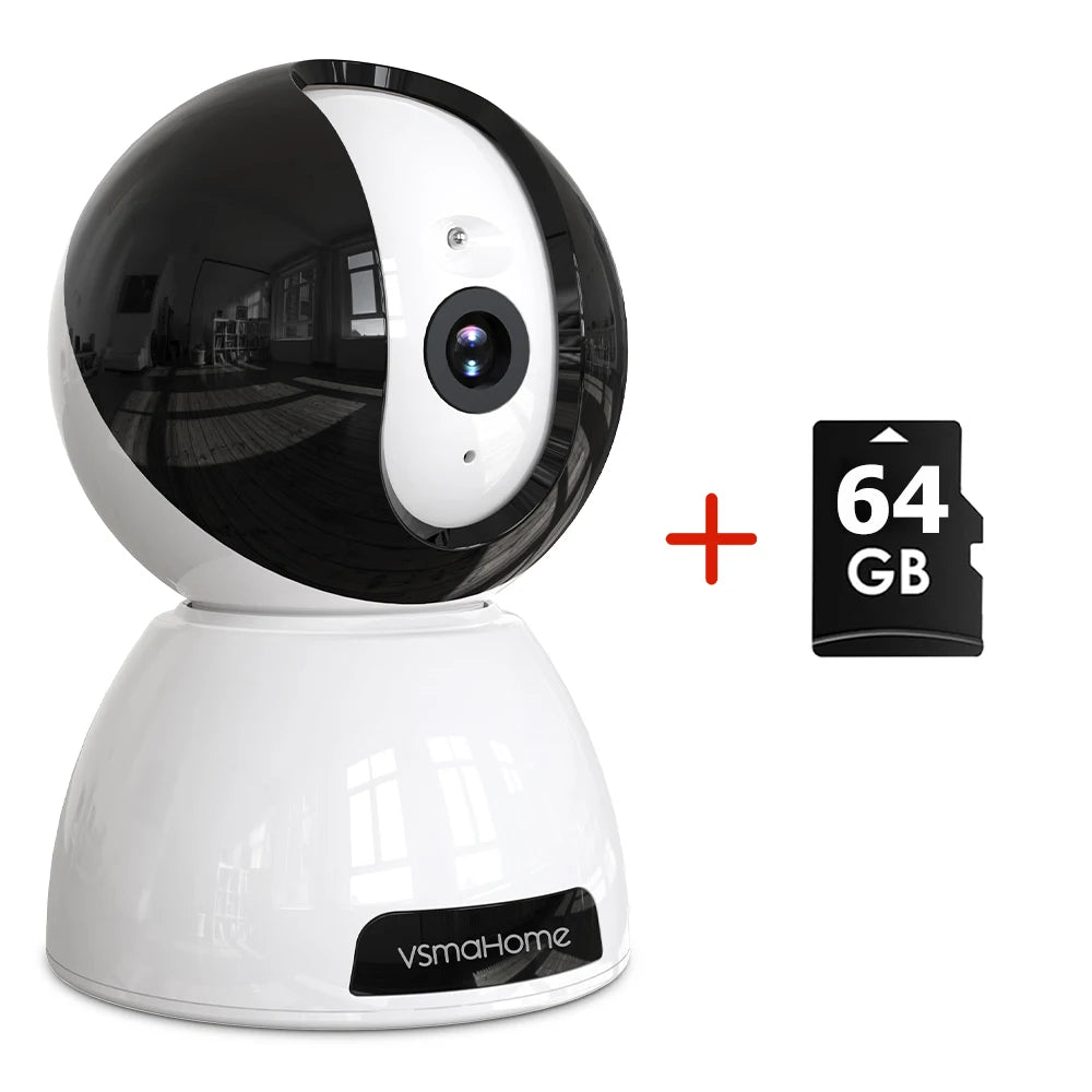 Vsmahome 3MP Indoor Security Camera – 2K HD, Alexa, 2-Way Audio