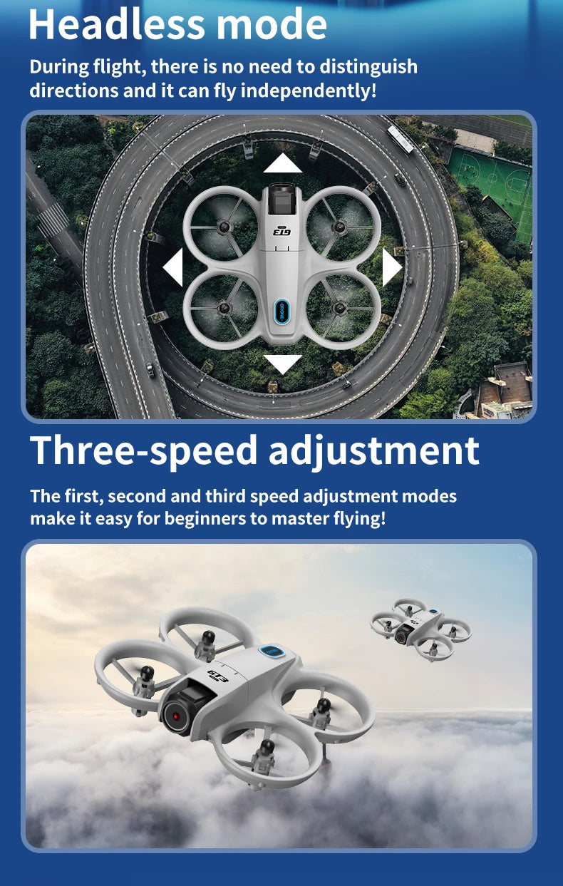 2025 NEW GT3 MAX Mini With LED Foldable Drones GPS 8K HD Dual Camera Brushless Motor Obstacle Avoidance RC Quadcopter Toys Gifts