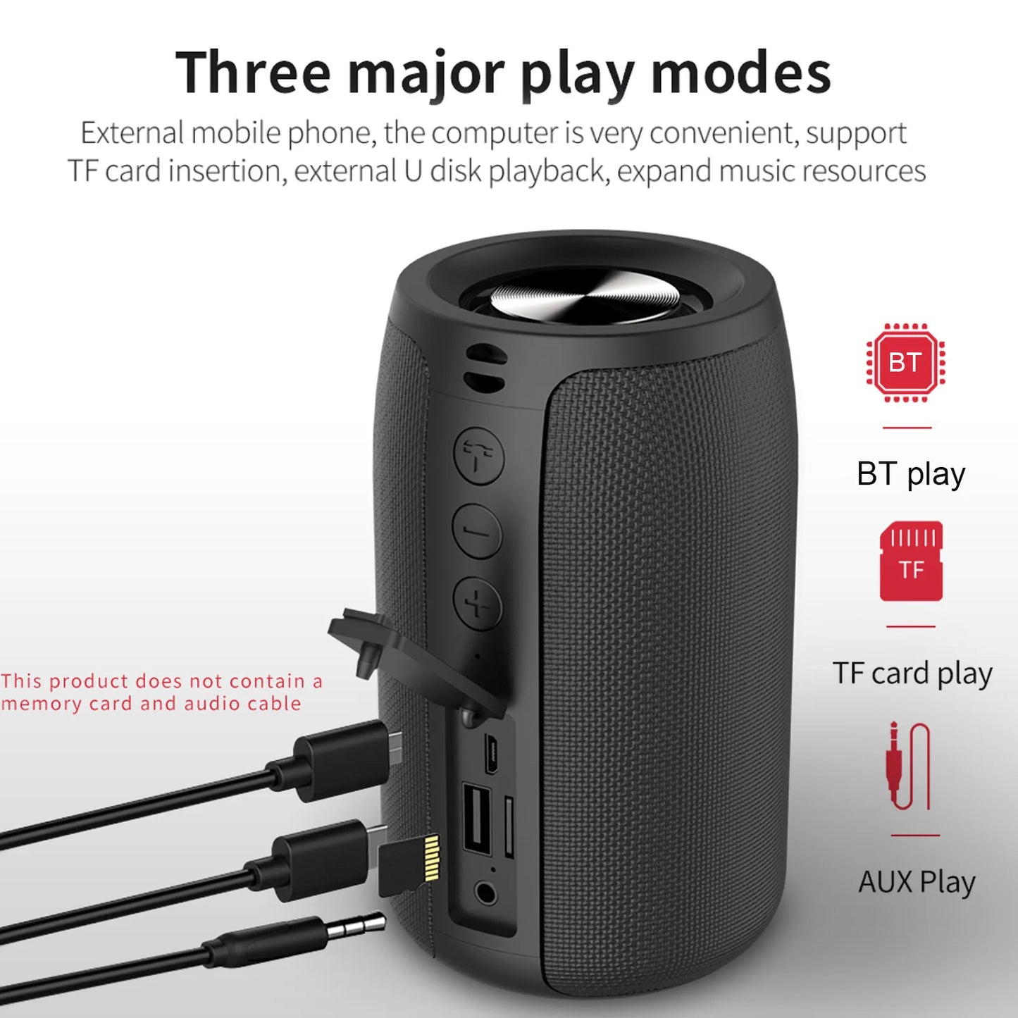 ZEALOT S32 Bluetooth Speaker – 5W Subwoofer, Portable, TF Card, AUX-IN