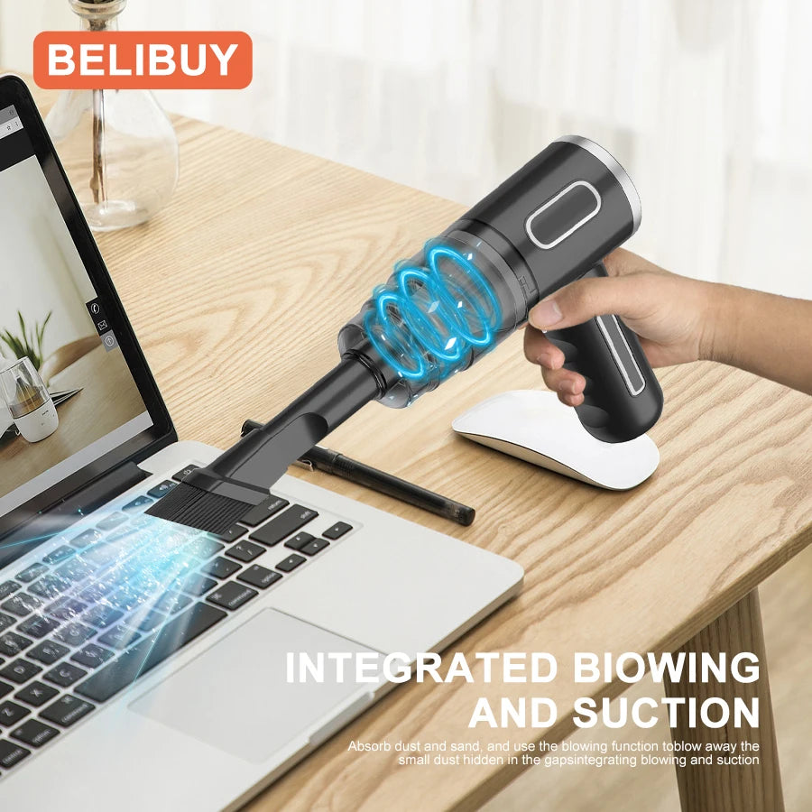 BELIBUY Vacuum Cleaner – Car, Portable Wireless, Mini Powerful Cleaner