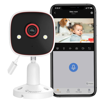 2K Indoor WiFi Security Camera - 3MP HD, 2-Way Audio, Cloud & SD Card Storage