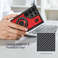 For Samsung Galaxy S22 Ultra 5G Phone Case Hybrid Shockproof Double Ring Kickstand Rugged Hybrid Slim Hard Phone Cover Red