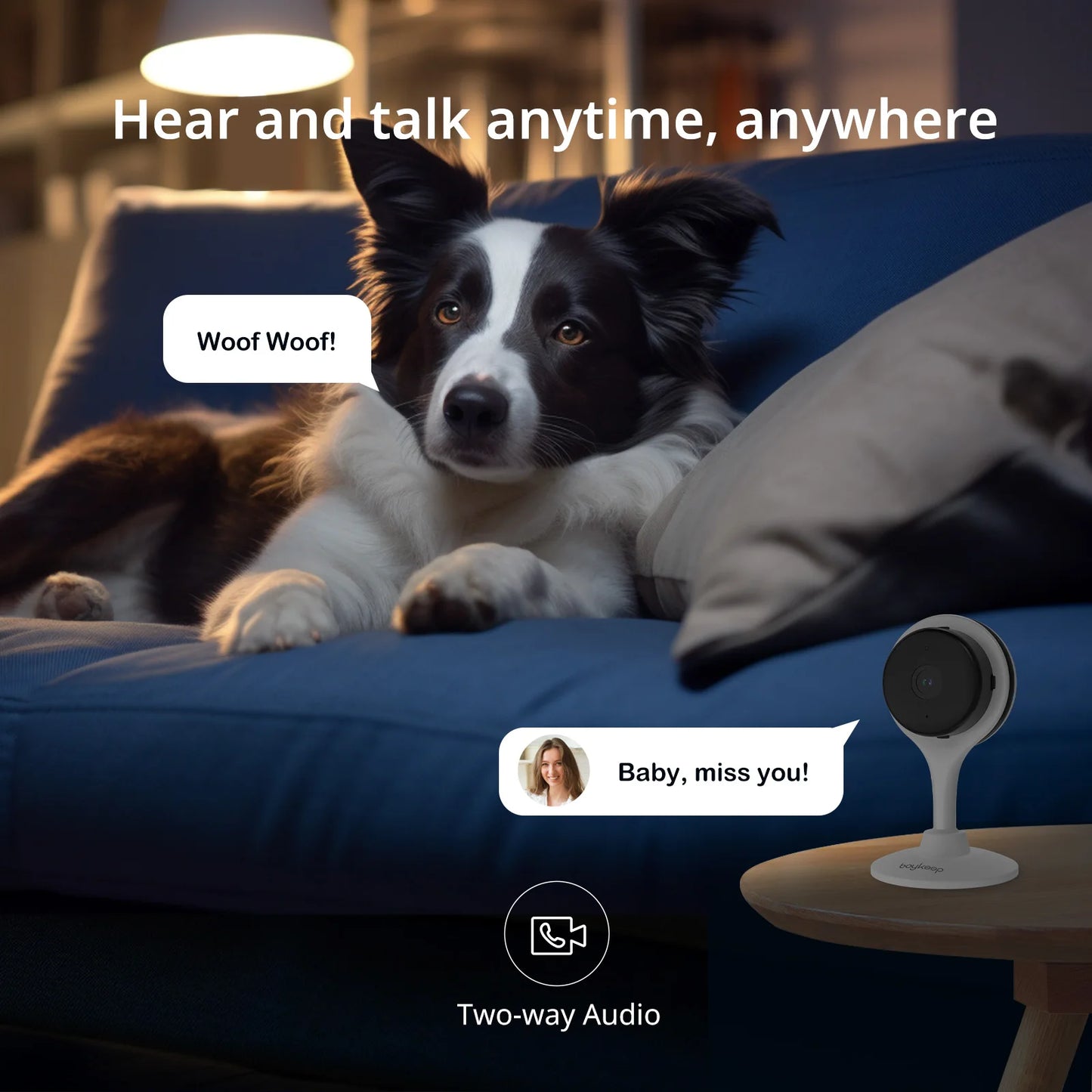 BoyKeep Indoor IP Camera - 3MP, Dual-Band WiFi, Smart CCTV, Pet Monitor