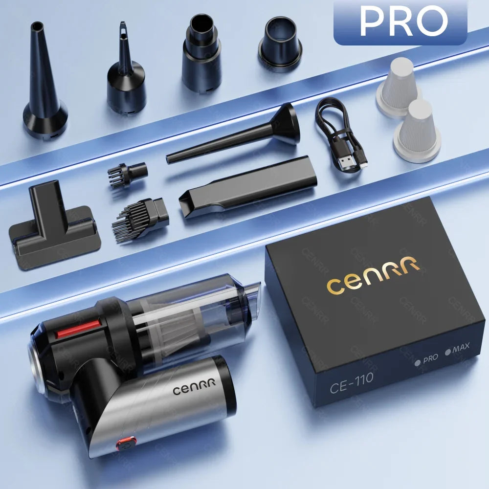 CENRR Car Vacuum Cleaner - High Pressure, Cordless, Mini Handheld Vac