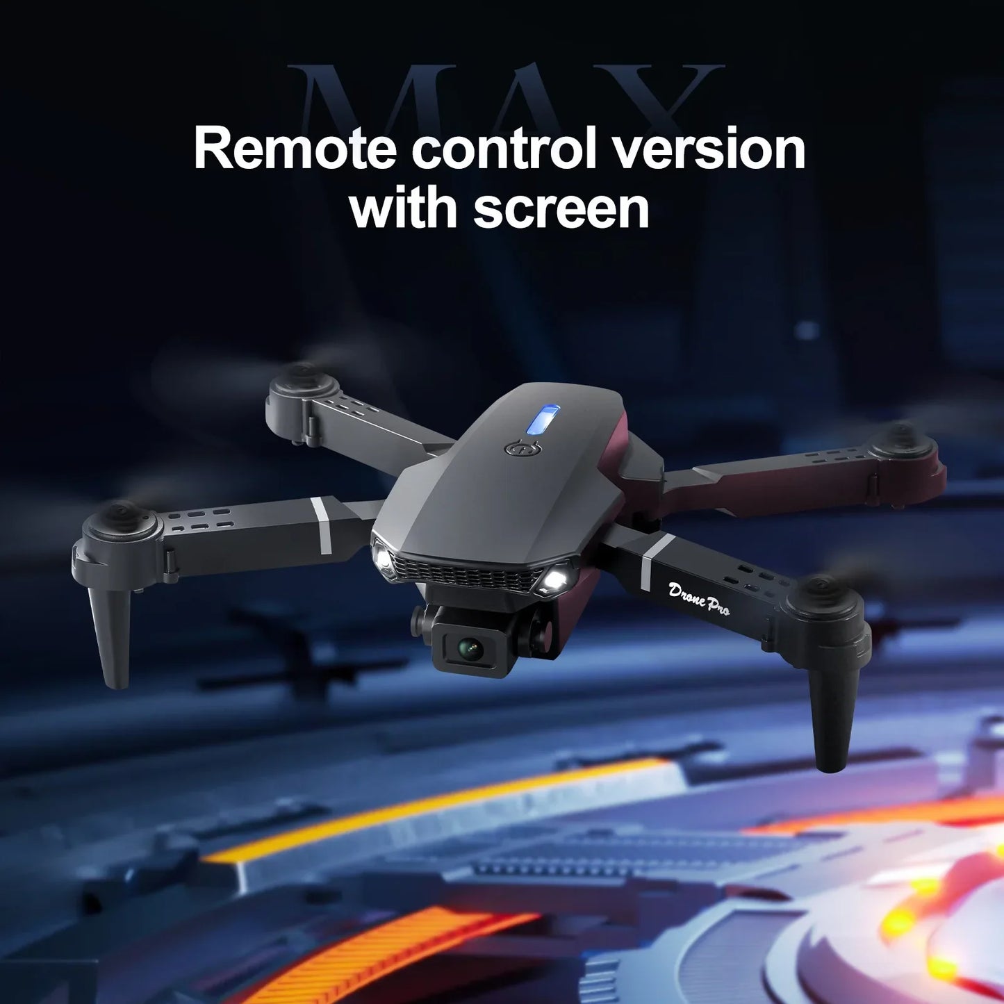 Black E88E99 GT Lighting Big Screen Control Mini Drone Dual Camera Optical Flow Fixed Height HD Aerial Photography Quadcopter