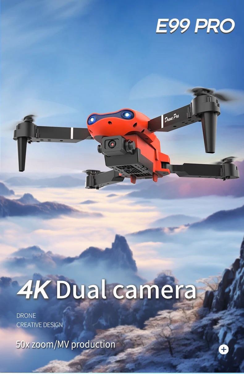 E99Pro RC Drone – 4K Professional – 1080P HD Camera, WiFi FPV, Gift Toy