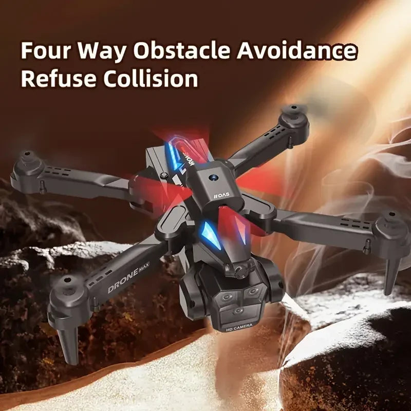 C10 RC Drone – 4K, 3 Cameras, WIFI FPV, Obstacle Avoidance, Black