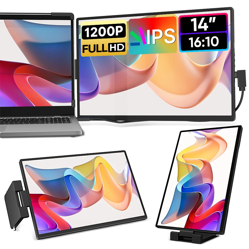 Dopesplay 14.1" Portable Laptop Monitor – FHD Dual/ Single Screen Extender