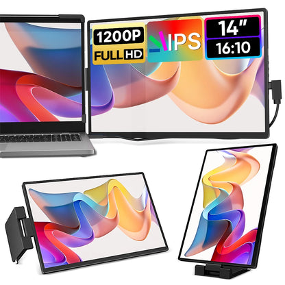 Dopesplay 14.1" Portable Laptop Monitor – FHD Dual/ Single Screen Extender