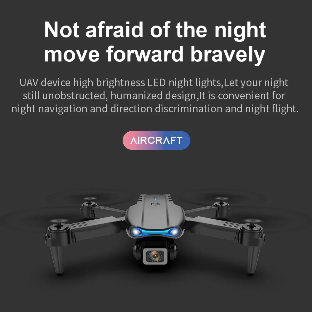 E99 K3 Pro Drone – 4K HD, Dual Camera, WIFI FPV, Obstacle Avoidance, Black