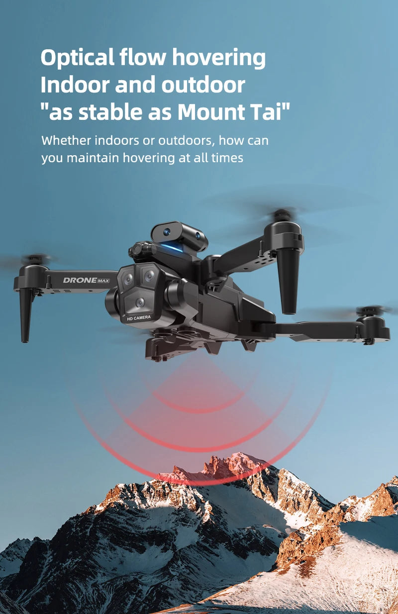 C10 Drone – HD Light Flow,Foldable, Gesture Photography, Black