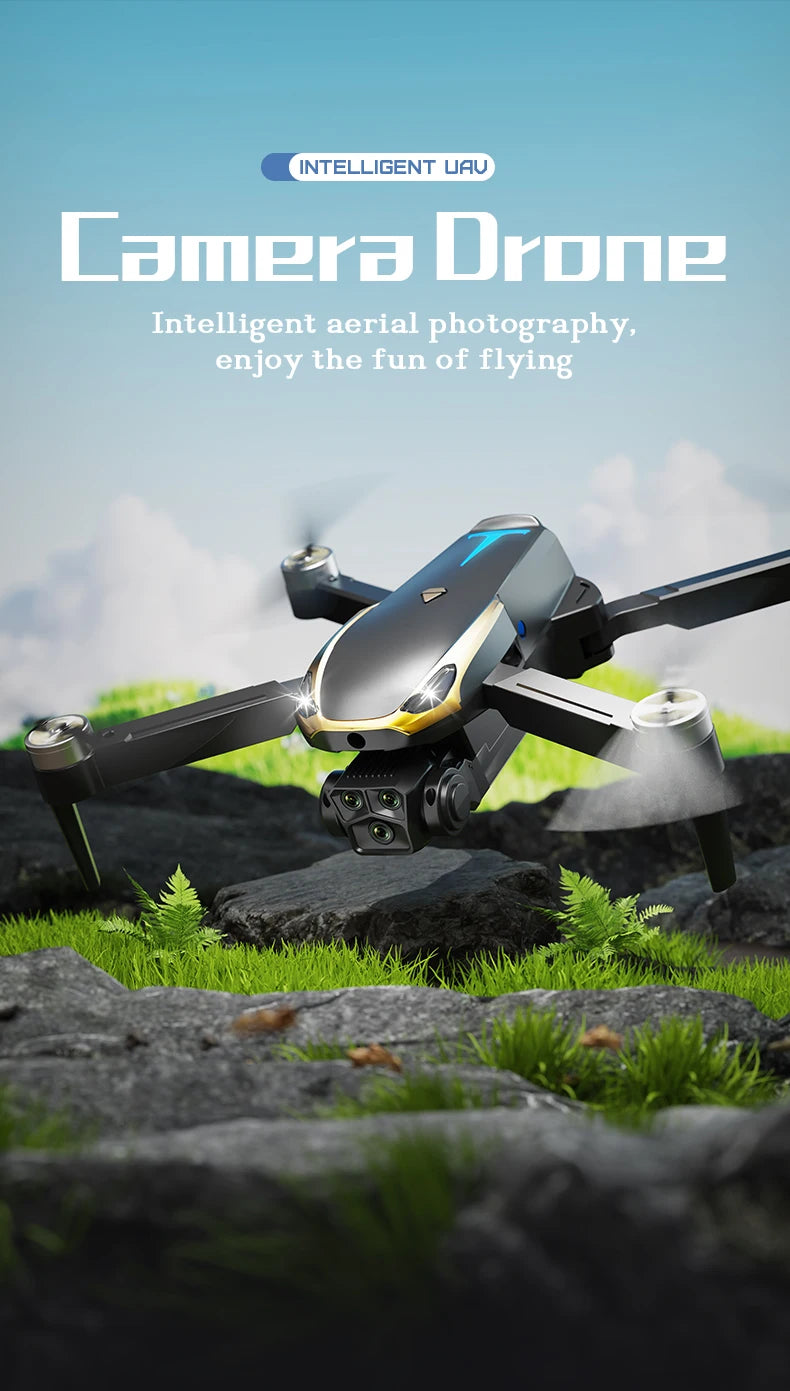 M8 PRO Drone – Brushless Motor, 2 Batteries, HD Camera, 360° Rolling, Black