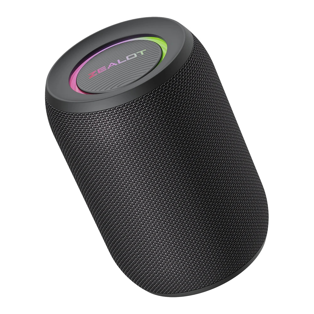 Zealot Speaker – S32PRO Bass Bluetooth, Waterproof LED Outdoor Black