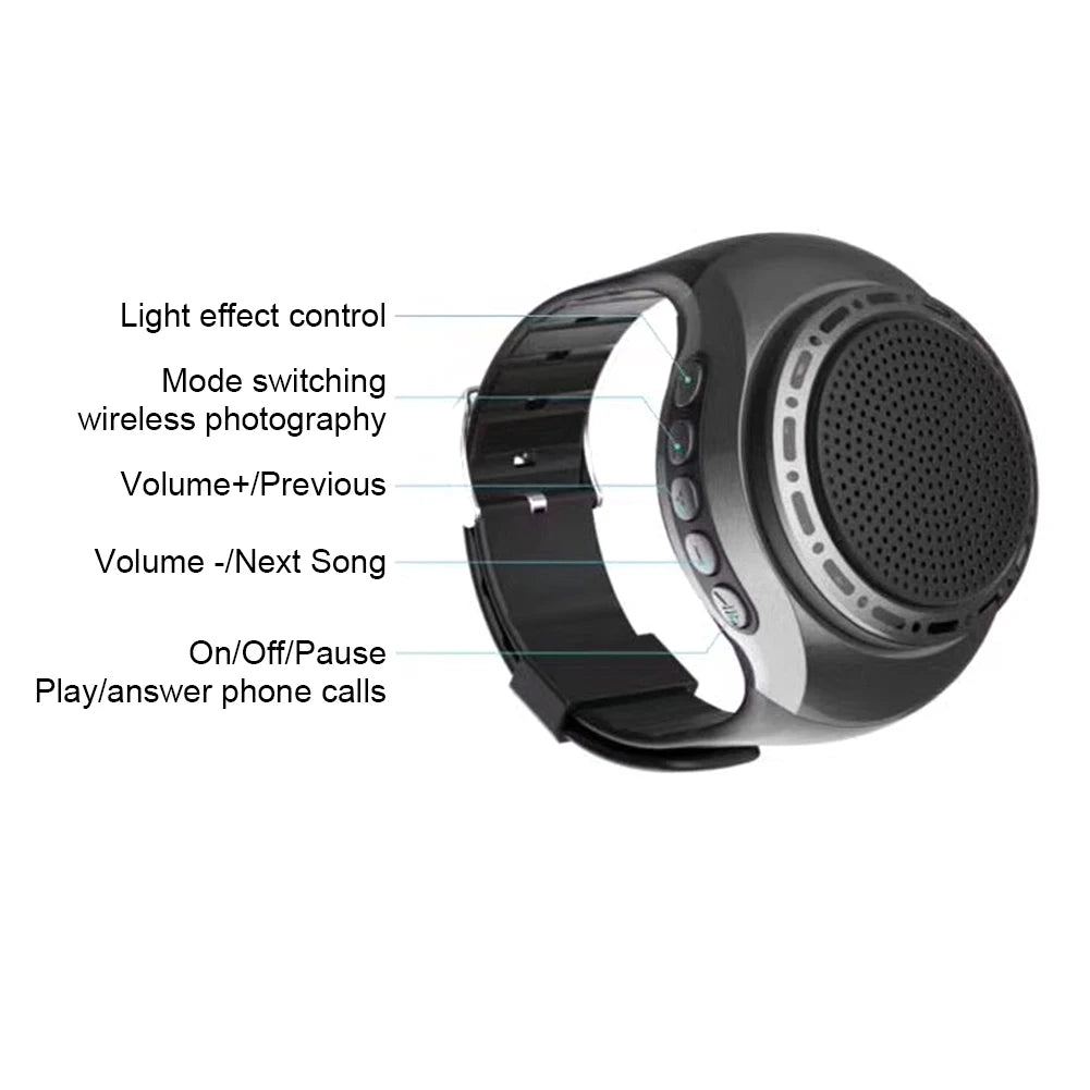U6 Bluetooth Speaker – Wrist Watch, Portable, Mini Subwoofer, Wireless