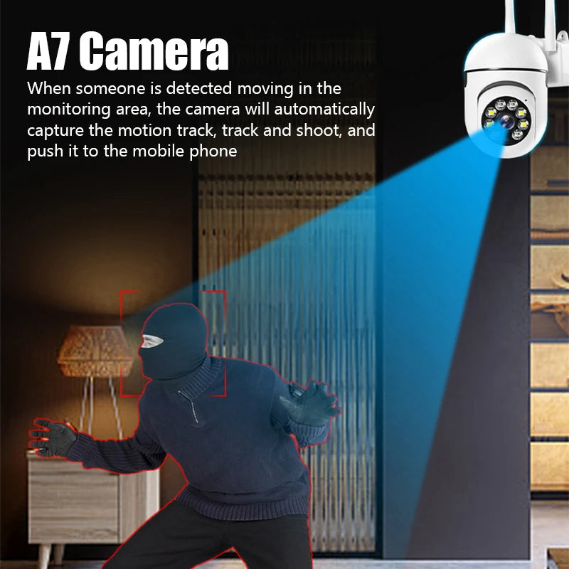 Tuya 2MP WiFi IP Camera – 1080P HD Indoor PTZ, Motion Detection, 2-Way Audio