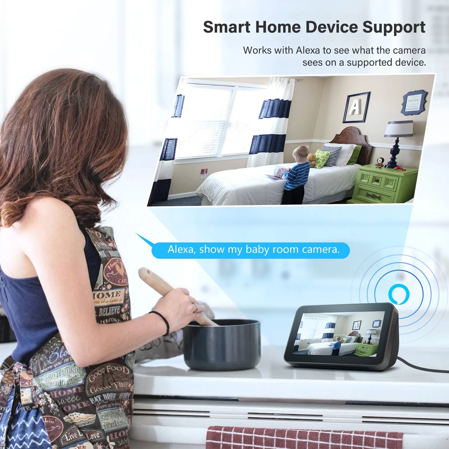 2K Indoor WiFi Security Camera - 3MP HD, 2-Way Audio, Cloud & SD Card Storage