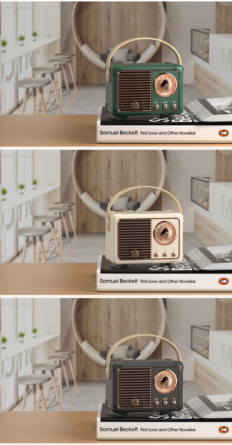 Retro Hifi Stereo Bluetooth Speaker – Portable, 5W, Vintage Design
