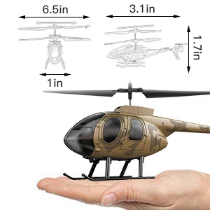 Vatos remote controlled helicopter camouflage 2.4GHz radio indoor RC helicopter toy one click takeoff for boy children adults