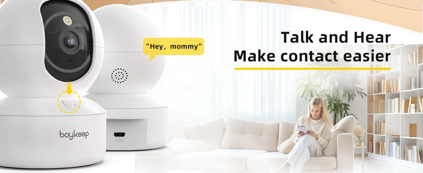 BoyKeep 3MP WiFi Security Camera - 5G/2.4GHz, Automatic Tracking