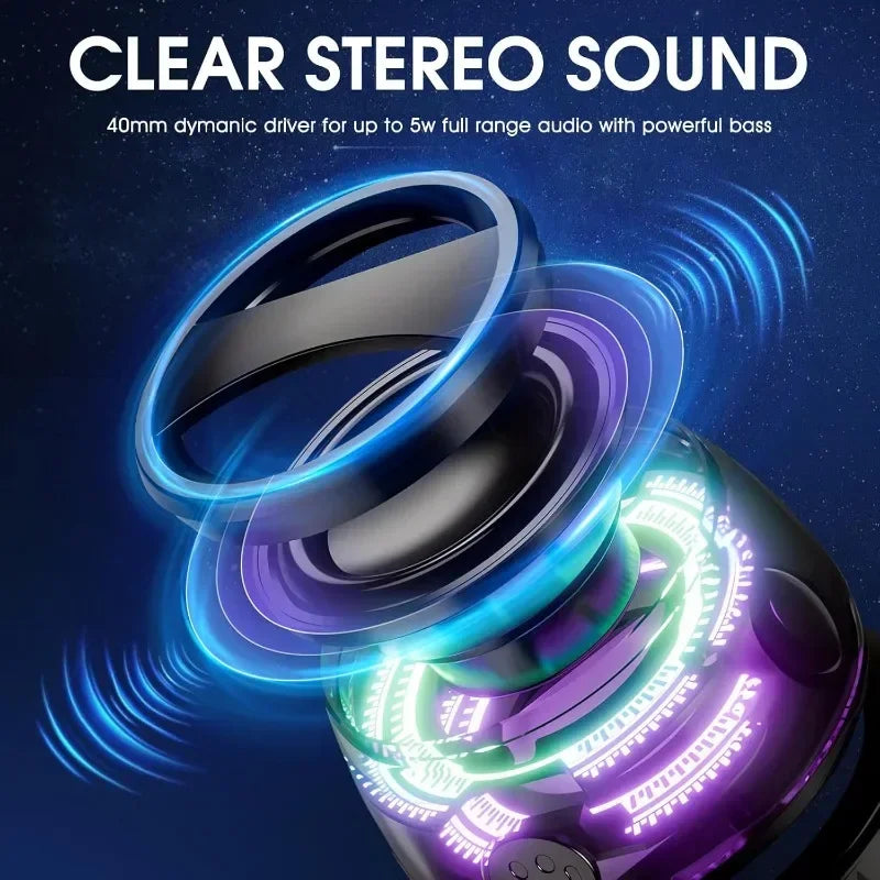 VIKEFON G200 Bluetooth Speaker – Portable, RGB Lighting, 7H Playback