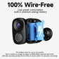HEIYOUCAM 2K Wireless Outdoor Camera – Battery, Night Vision, Alexa, Black