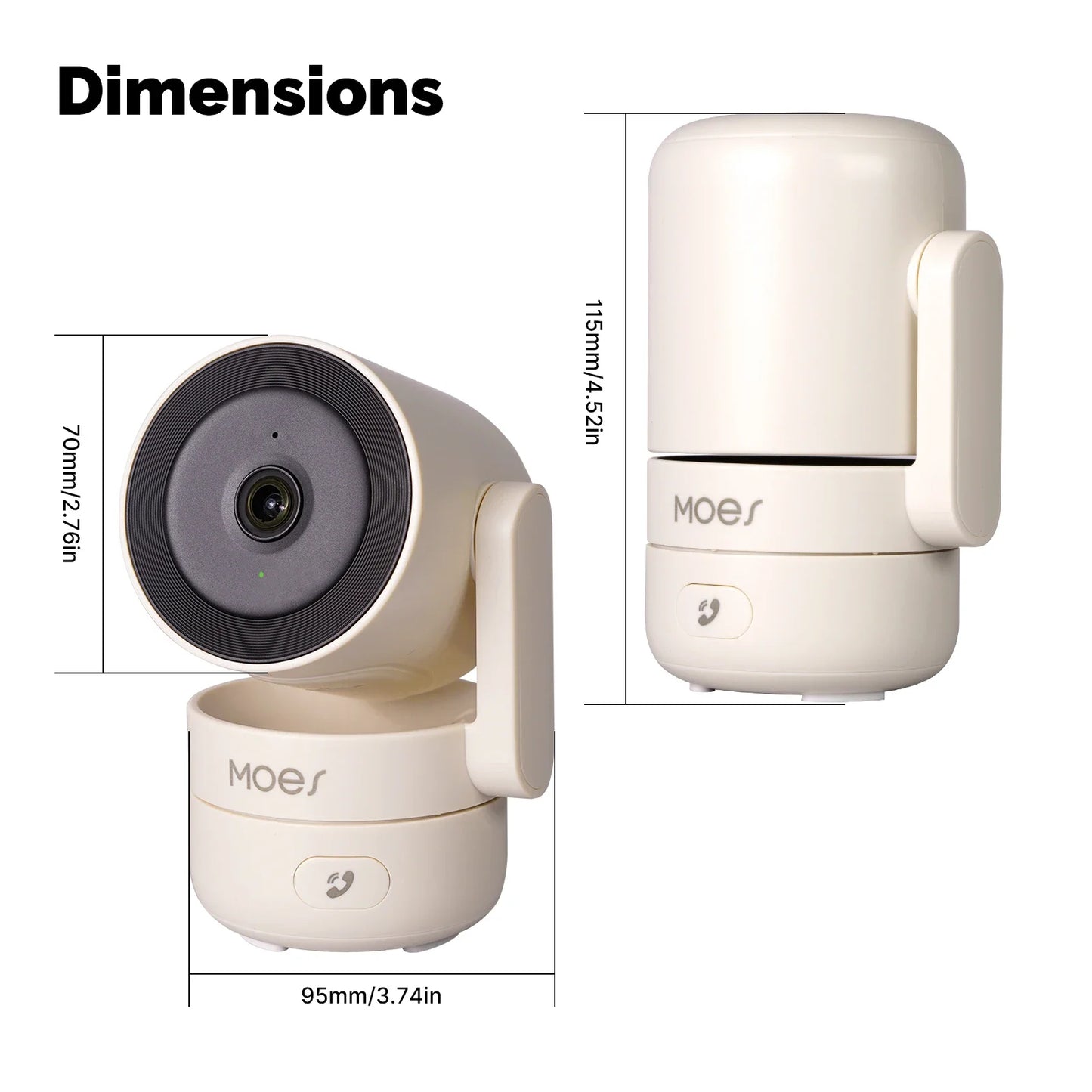 MOES 4MP Smart Indoor Camera – WiFi, Pan/Tilt, Night Vision, Alexa, Tuya