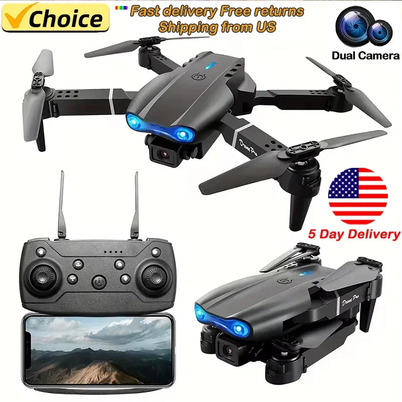 E99Pro RC Drone – 4K Professional – 1080P HD Camera, WiFi FPV, Gift Toy