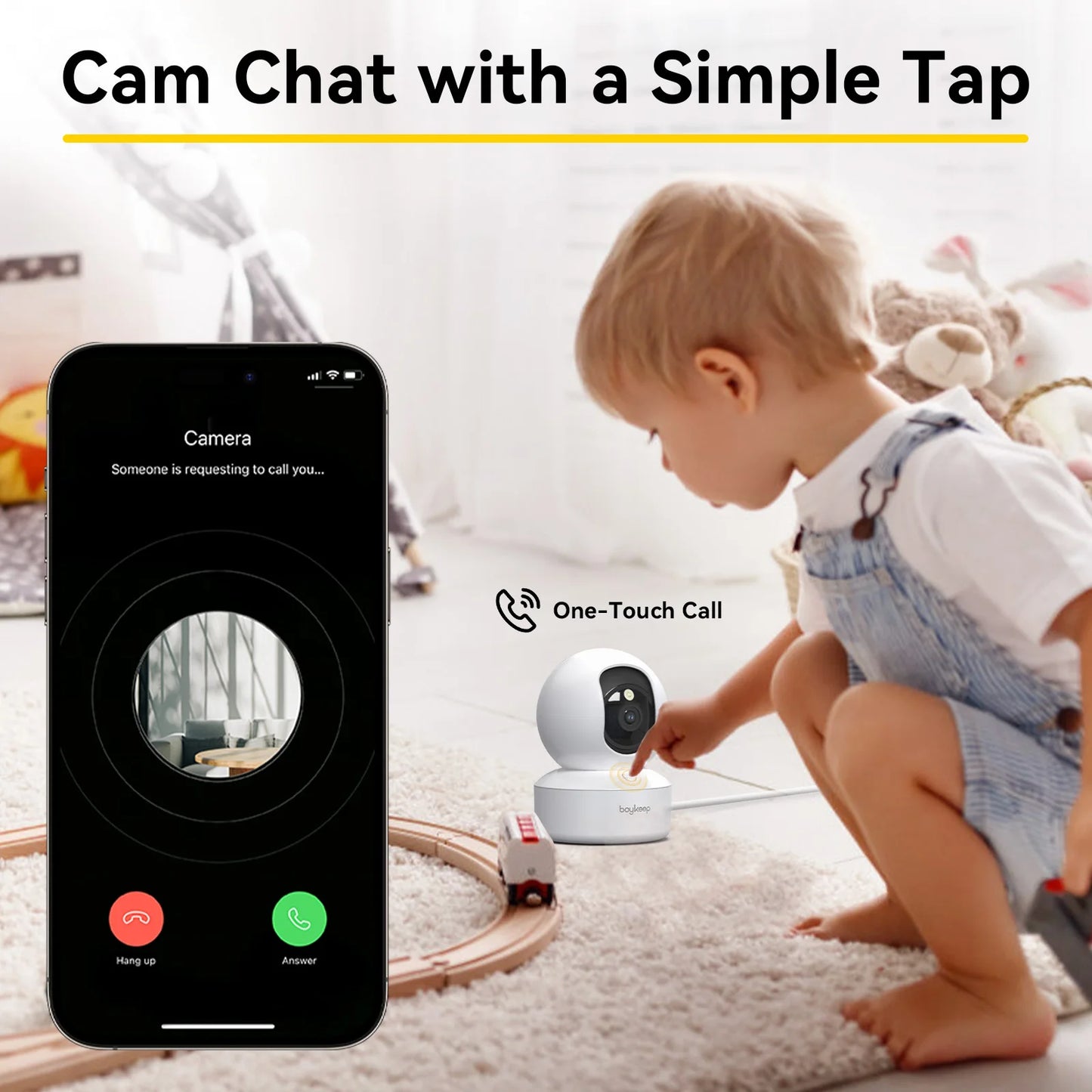 BoyKeep 3MP WiFi Security Camera - 5G/2.4GHz, Automatic Tracking